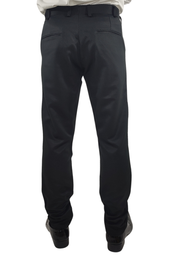 Men's Black Solid Formal Slim Fit Low Rise Trousers main image 1