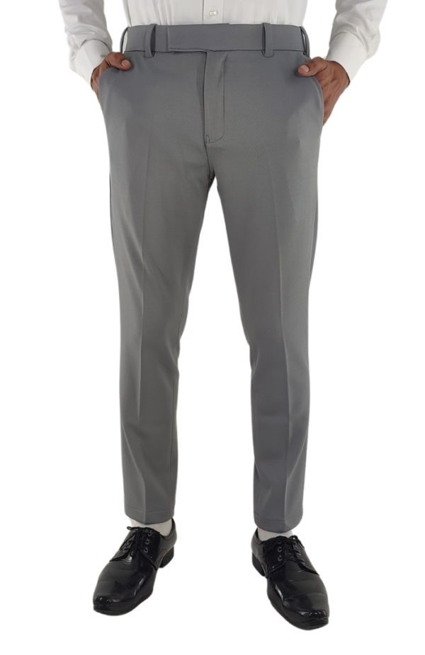 Stylish and Comfortable Grey Slim Fit Formal Trousers for Men