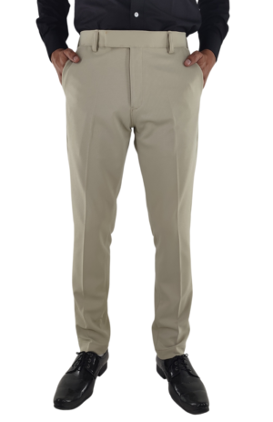 Stylish and Comfortable Cream Slim Fit Formal Trousers for Men