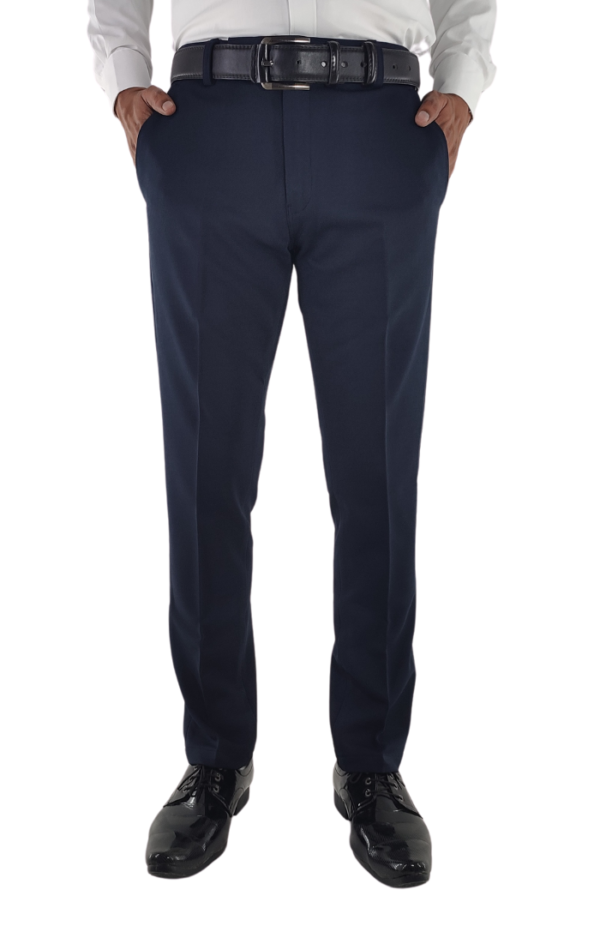 Stylish and Comfortable Blue Slim Fit Formal Trousers for Men